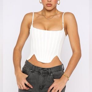 White Fox Corset Top